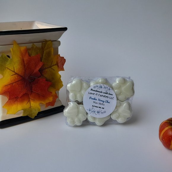 Fall Scented Soy Wax Melts Pumpkin Honey Chai Paw Shape 2.5oz - Picture 5 of 6